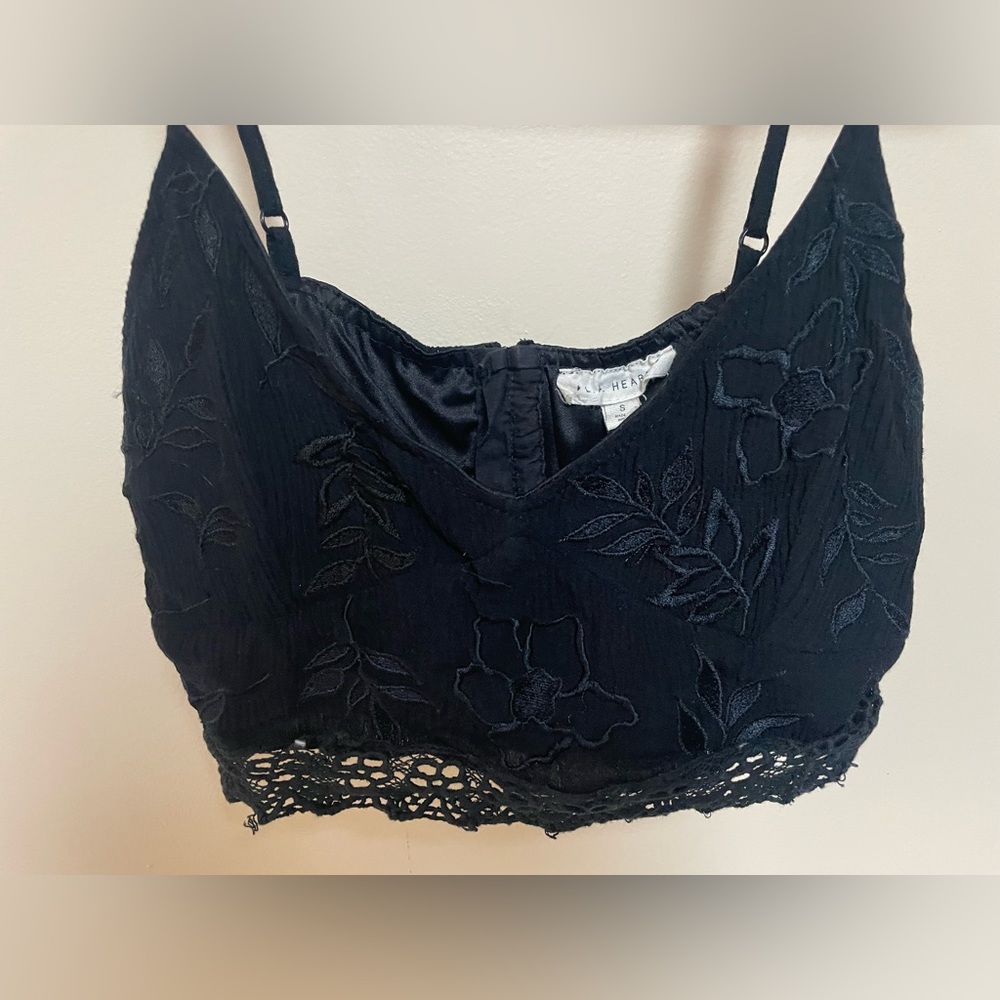 Pac Sun L.A. Hearts Brand black crop top/bralette. Size small. - Picture 2 of 6